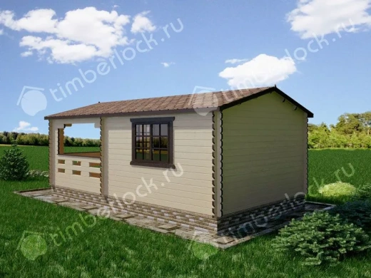 Садовый домик с верандой С-44-1 