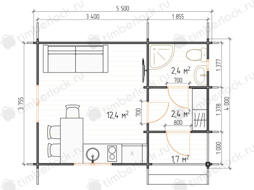 Садовый домик из минибруса С-554 