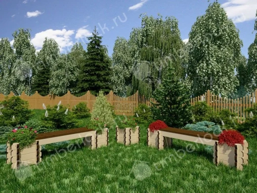 Скамейка 0.7м х 2.8м площадью  Скамейка