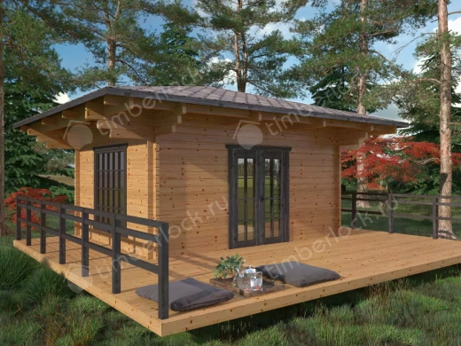 Беседка закрытая Б-45ЯП  (японский стиль) 6.3х7.2 площадью 42.2 Беседка закрытая Б-45ЯП  (японский стиль)