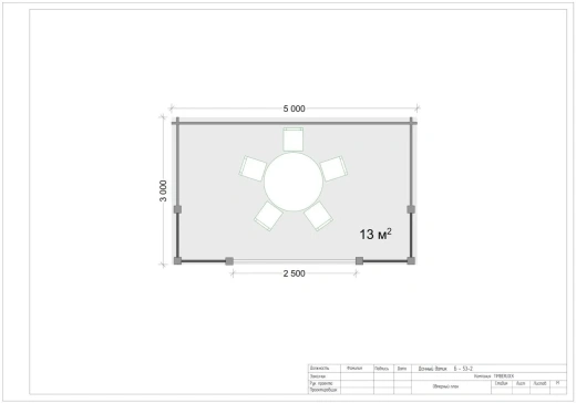 Открытая беседка для дачи Б-53-2 