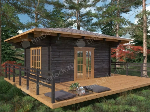 Беседка закрытая Б-45ЯП  (японский стиль) 6.3х7.2 площадью 42.2 Беседка закрытая Б-45ЯП  (японский стиль)