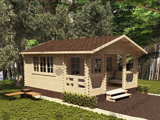 Садовый домик с верандой 4,5х6 (C-454-2) 4.5х6 площадью 21.7 Садовый домик с верандой 4,5х6 (C-454-2)