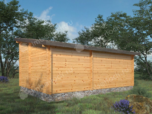 Садовая баня из бруса БА-643 6х4.3 м площадью 22.5 Садовая баня из бруса БА-643