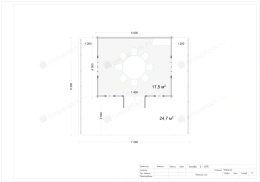 Беседка закрытая Б-45ЯП  (японский стиль) 6.3х7.2 площадью 42.2 Беседка закрытая Б-45ЯП  (японский стиль)