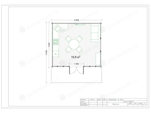 Бюджетный дачный домик Д-545-1 