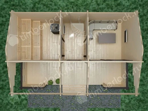 Садовая баня из бруса БА-256-1 