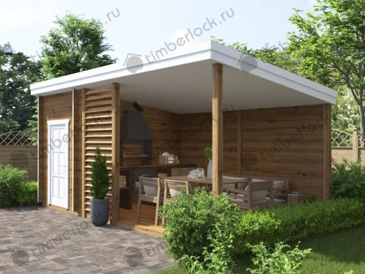 Беседка с хозблоком Б-63 