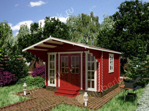 Садовый домик из минибруса С-3838-1 3.8х3.8м площадью 12.3 Садовый домик из минибруса С-3838-1