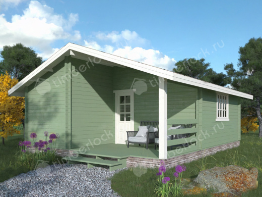 Кемпинговый домик с сауной КД-76 6х7м площадью 37.6 Кемпинговый домик с сауной КД-76