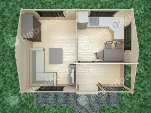 Дачный дом Д-645-3 6х4.5м площадью 23.7 Дачный дом Д-645-3