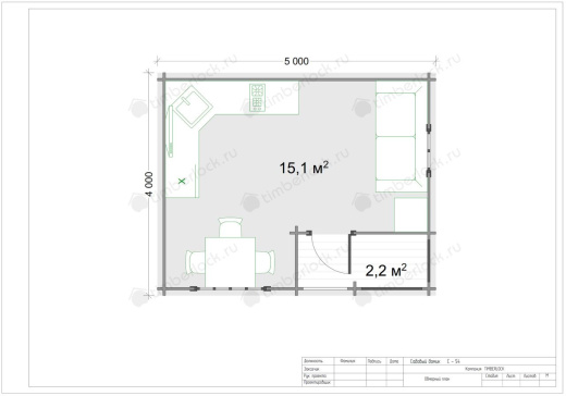 Маленький садовый домик С-54 