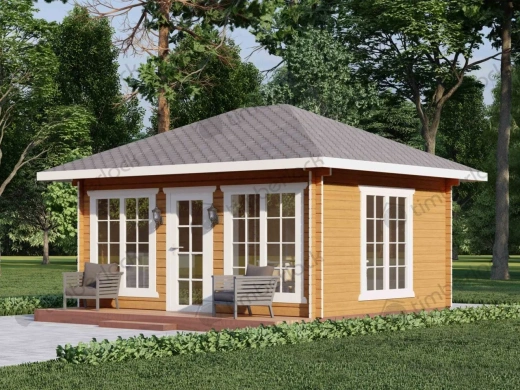 Садовый домик 5х4 с 4-скатной крышей С-54-2 