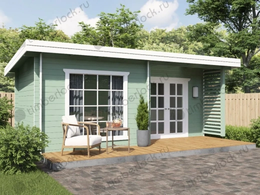 Садовый домик с террасой С-63 