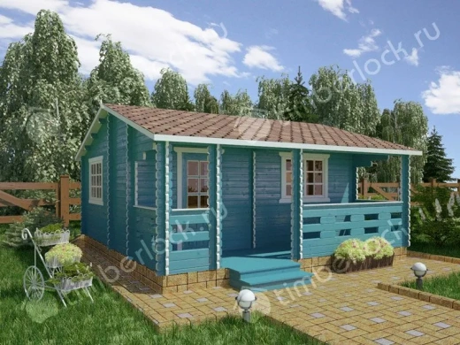 Дачный домик эконом-класса Д-645-1 6х5.8м площадью 30.9 Дачный домик эконом-класса Д-645-1