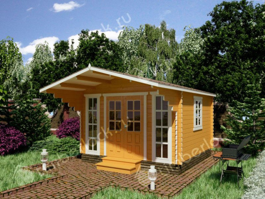 Садовый домик из минибруса С-3838-1 3.8х3.8м площадью 12.3 Садовый домик из минибруса С-3838-1