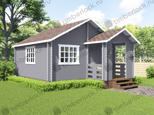 Садовый домик с верандой С-55-2 5х6.5м площадью 25.4 Садовый домик с верандой С-55-2