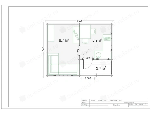 Маленький дачный домик Д-54 