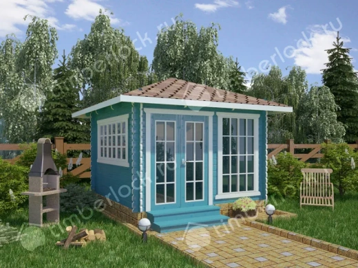 Застекленная беседка Б-3535 3.5х3.5м площадью 10.3 Застекленная беседка Б-3535