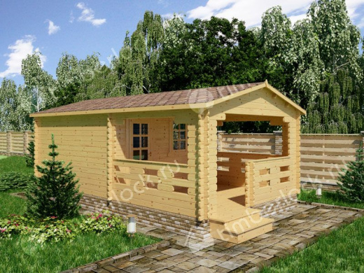 Садовый домик с верандой С-44-1 