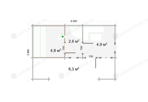 Садовая баня из бруса БА-256-1 