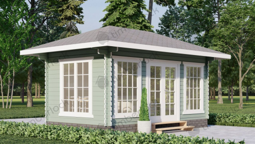 Беседка 4-скатная Б-35-4 5х3 м площадью 12.8 Беседка 4-скатная Б-35-4