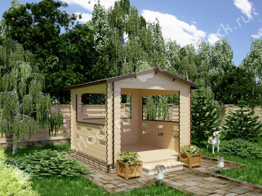 Беседка для дачи Б-33-1 3х3м площадью 7.3 Беседка для дачи Б-33-1