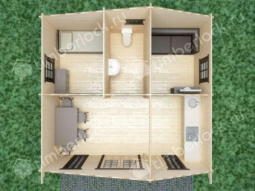 Дачный домик Д-655-1 6х5.5м площадью 29.3 Дачный домик Д-655-1