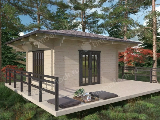 Беседка закрытая Б-45ЯП  (японский стиль) 6.3х7.2 площадью 42.2 Беседка закрытая Б-45ЯП  (японский стиль)
