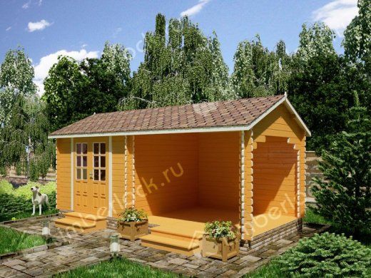 Садовый домик с верандой С-33-3 