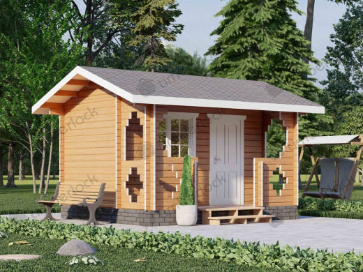 Садовый домик  С-425-2 4х3.5 м площадью 12.7 Садовый домик  С-425-2