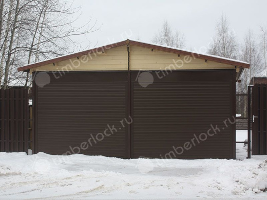 Деревянный навес для авто 6х6 (доска) 