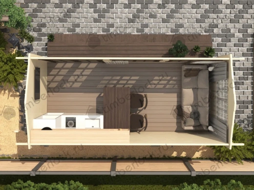 Садовый мини-домик 5,5х2,5 (С-5525) 