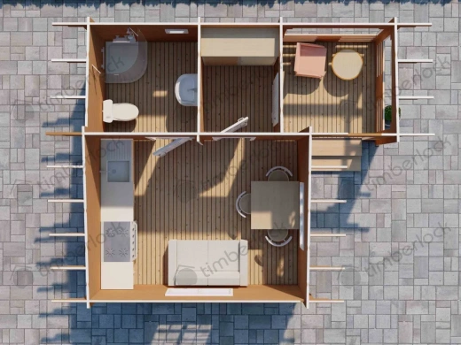 Садовый домик С-555  площадью  Садовый домик С-555