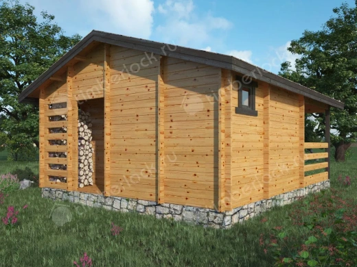 Дачная баня из бруса БА-65 