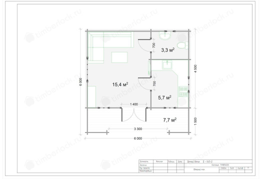 Дачный дом с верандой Д-645-2 