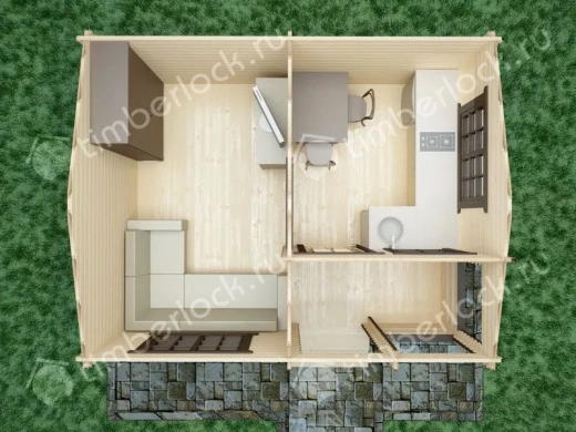 Маленький дачный домик Д-54 