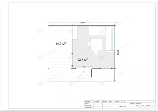 Беседка из бруса Б-56 