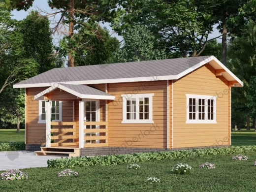 Дачный дом с крыльцом Д-4575  площадью  Дачный дом с крыльцом Д-4575