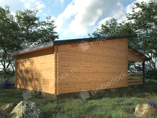 Кемпинговый дом с верандой КД-6544 10х5м площадью 40.7 Кемпинговый дом с верандой КД-6544