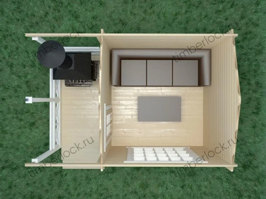 Беседка с мангалом Б-345-2 3х4.5м площадью 11.8 Беседка с мангалом Б-345-2