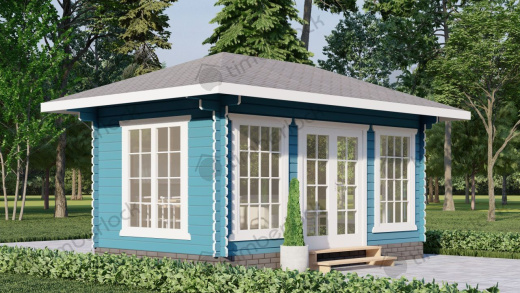Беседка 4-скатная Б-35-4 5х3 м площадью 12.8 Беседка 4-скатная Б-35-4