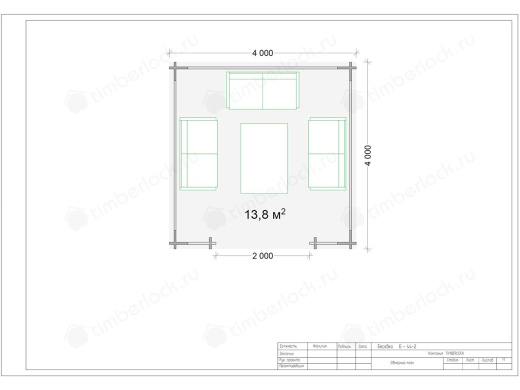 Беседка из бруса Б-44-2 