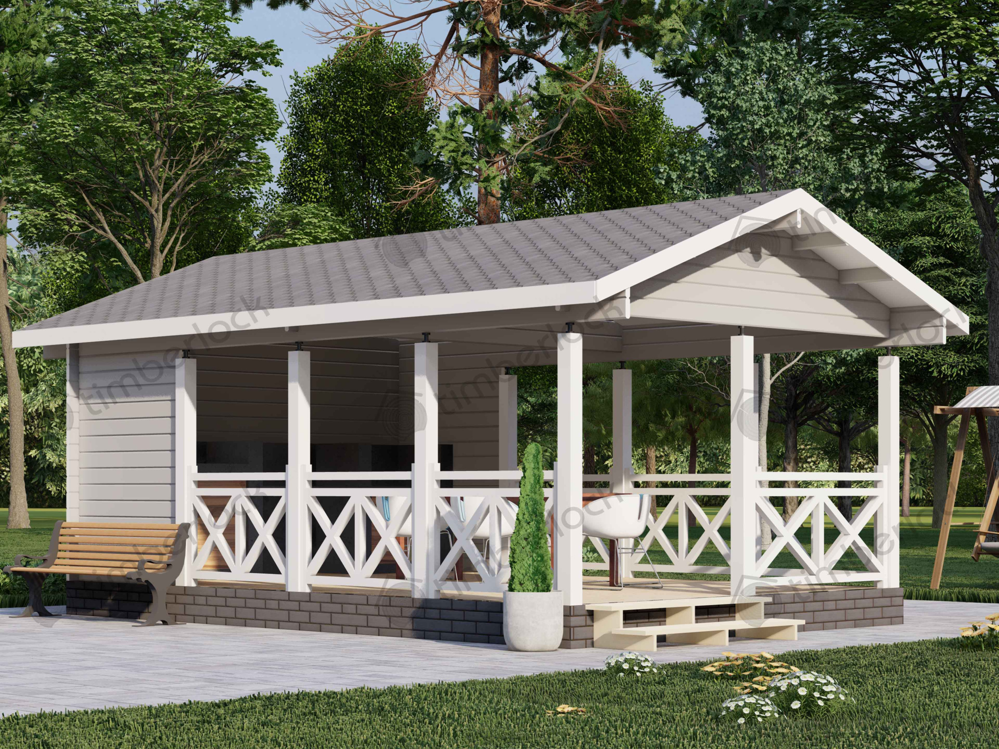 Беседка открытая 6х4 (Б-64-1) 