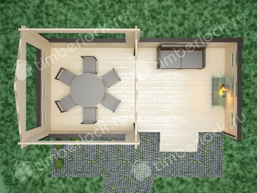 Беседка прямоугольная Б-33-4 