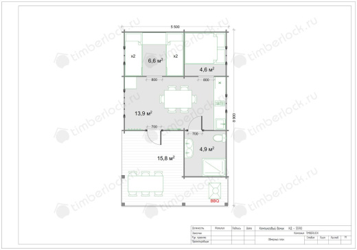 Кемпинговый домик КД-5590 