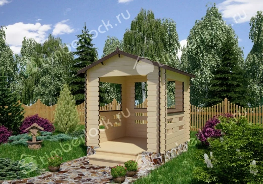 Беседка деревянная Б-2525 