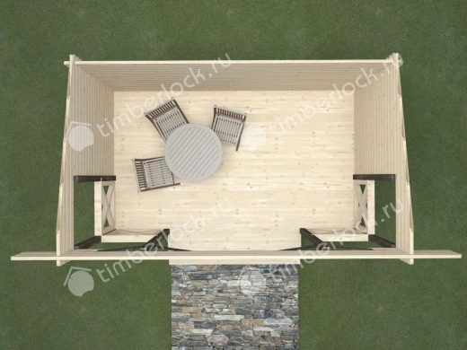 Открытая беседка для дачи Б-53-2 