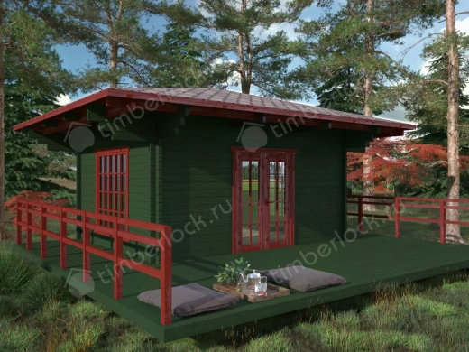 Беседка закрытая Б-45ЯП  (японский стиль) 6.3х7.2 площадью 42.2 Беседка закрытая Б-45ЯП  (японский стиль)