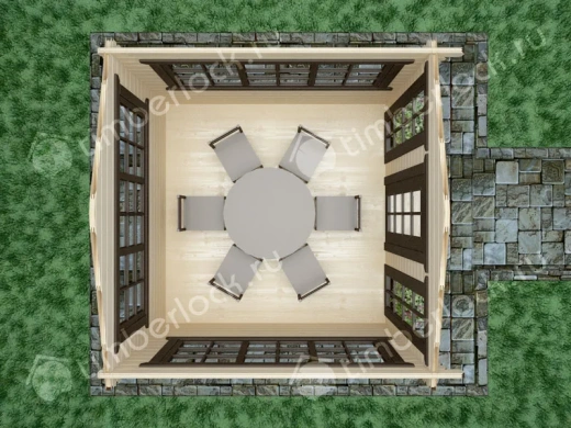 Беседка закрытая Б-33-5 